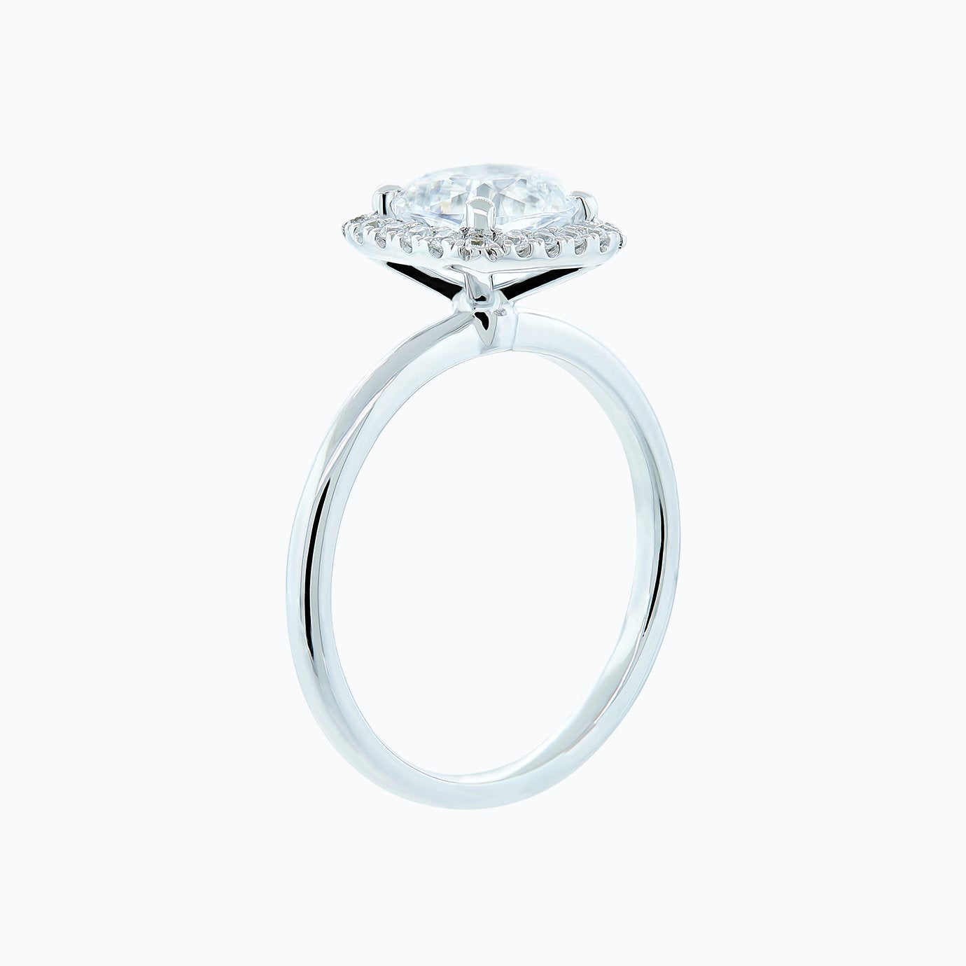 1.50 CT Cushion Halo Lab Grown Diamond Engagement Ring