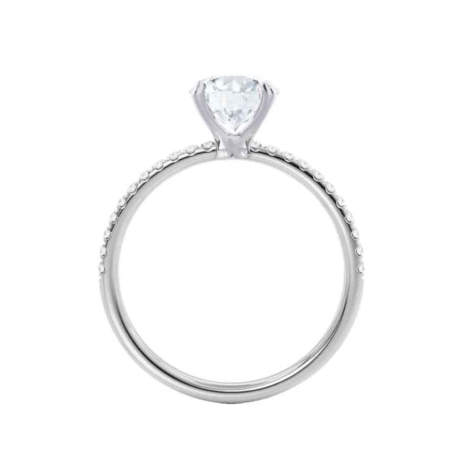 1.8 CT Radiant Pave Lab Grown Diamond Engagement Ring