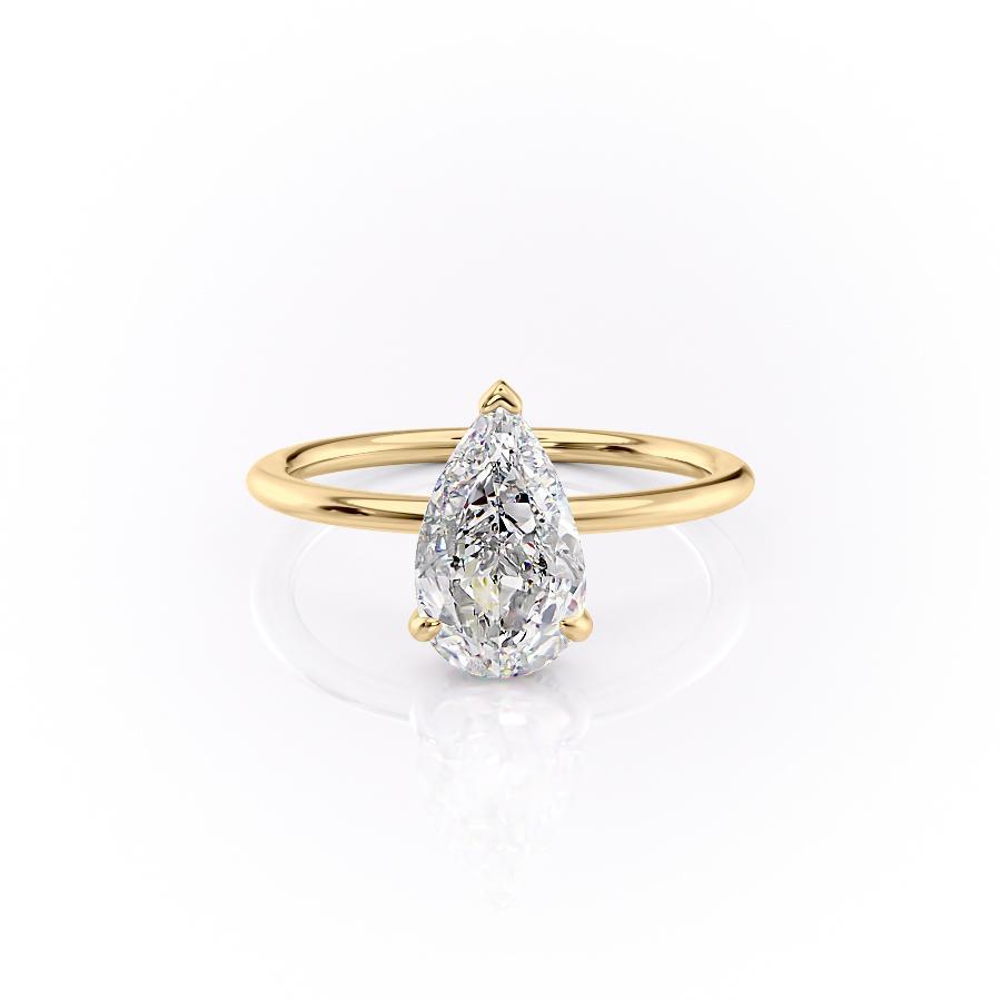 2 CT Pear Hidden Halo Lab Grown Diamond Engagement Ring – Harrow Finch