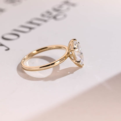 Stunning 1.0 - 2.0 CT Marquise Moissanite Engagement Ring with Solitaire Design 5