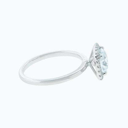 1.50 CT Cushion Halo  Lab Grown Diamond Engagement Ring