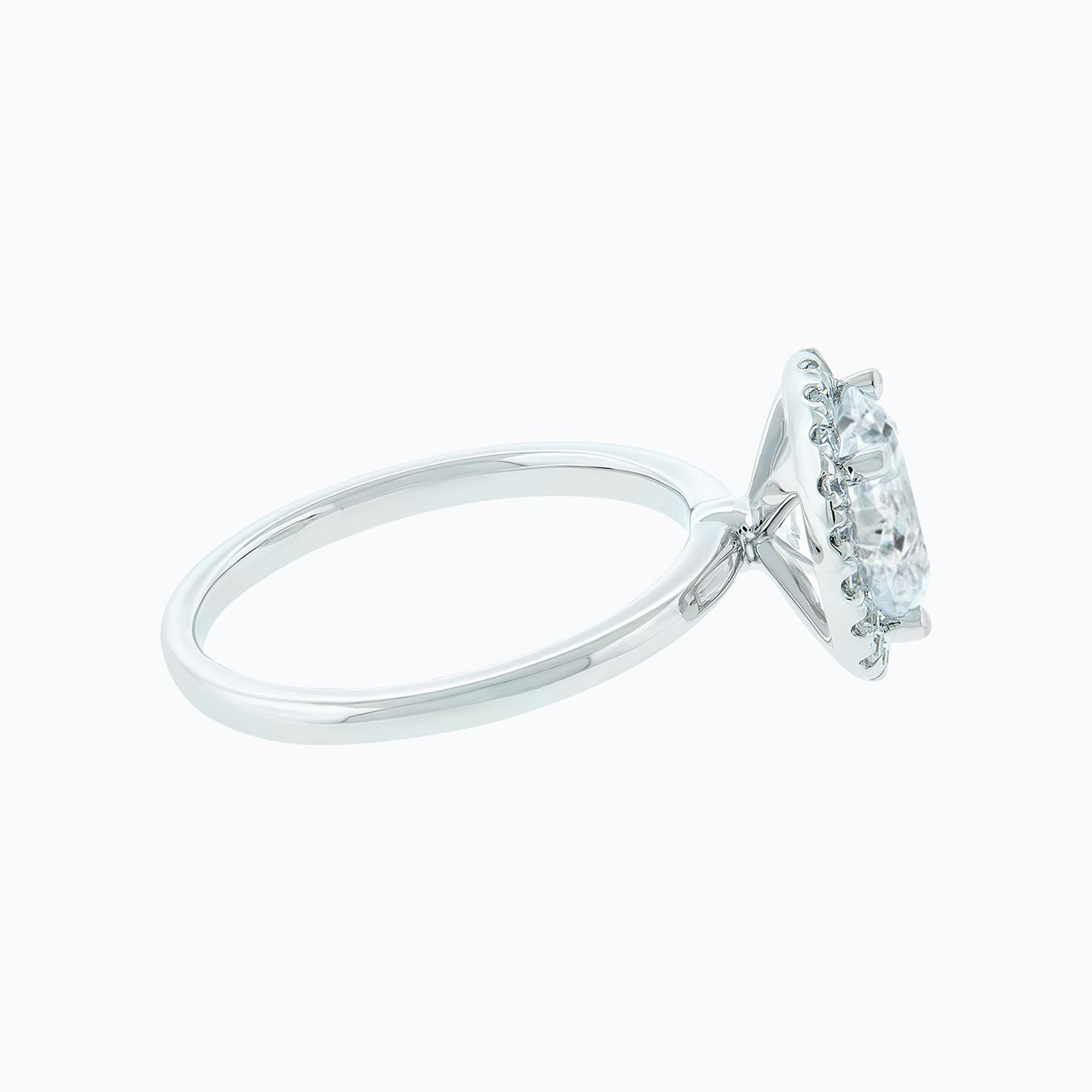 2.0 CT Round Halo Lab Grown Diamond Engagement Ring
