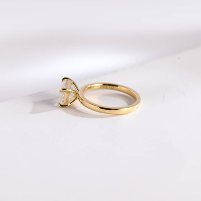 Stunning 1.0 - 2.0 CT Emerald Moissanite Engagement Ring with Solitaire Design 10