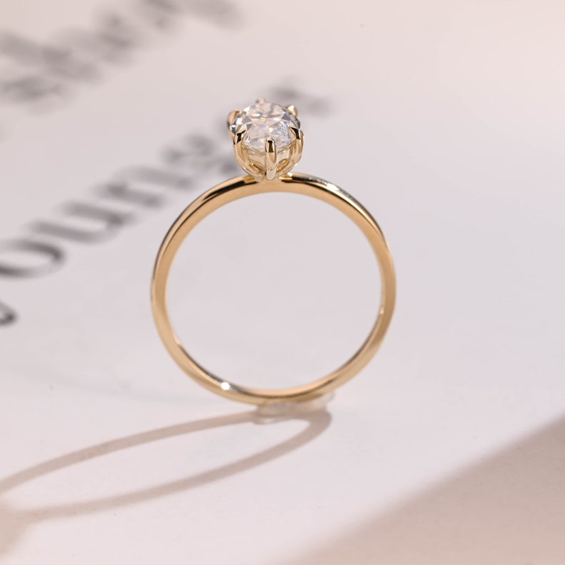 Stunning 1.0 - 2.0 CT Marquise Moissanite Engagement Ring with Solitaire Design 9