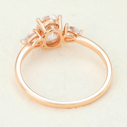 1.33 CT Oval Three Stone Lab-Grown Diamond Engagement Ring