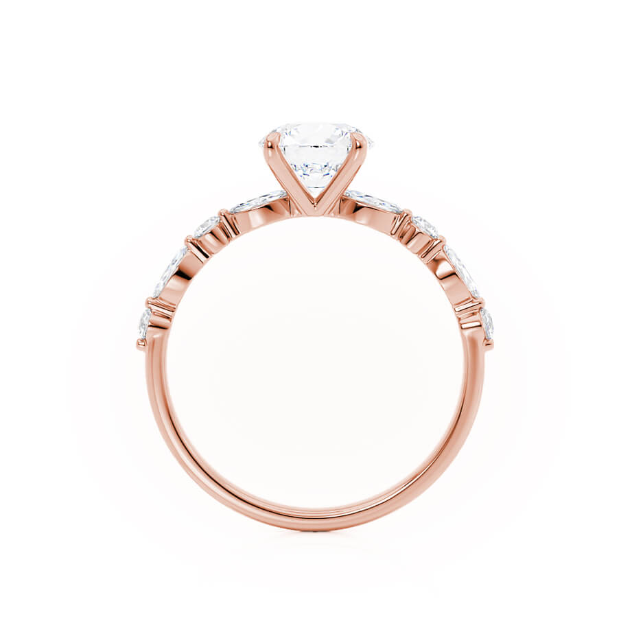 1 CT Oval Pave Lab Grown Diamond Engagement Ring