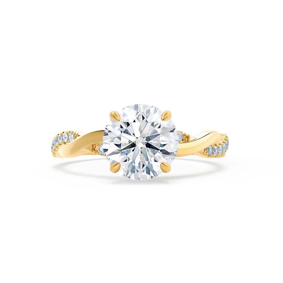 1 CT Round Pave Lab Grown Diamond Engagement Ring