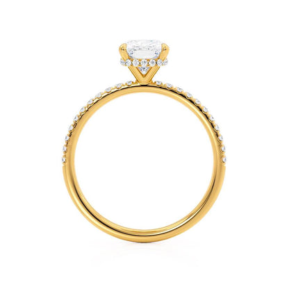 2.3 CT Elongated Cushion Pave Lab Grown Diamond Engagement Ring
