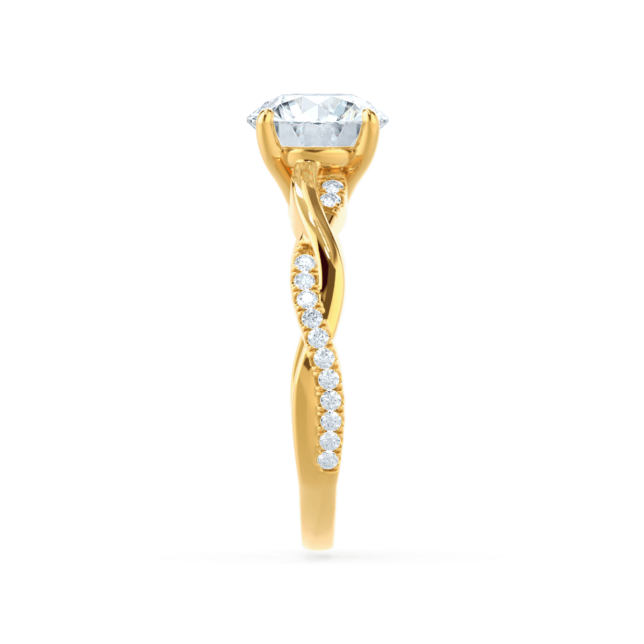 1 CT Round Pave Lab Grown Diamond Engagement Ring