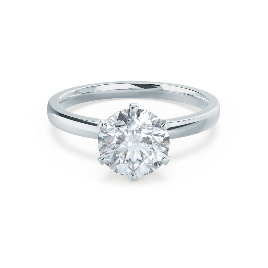 1.5 CT Round Solitaire Lab Grown Diamond Engagement Ring