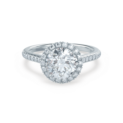 1 CT Round Halo & Pave Lab Grown Diamond Engagement Ring