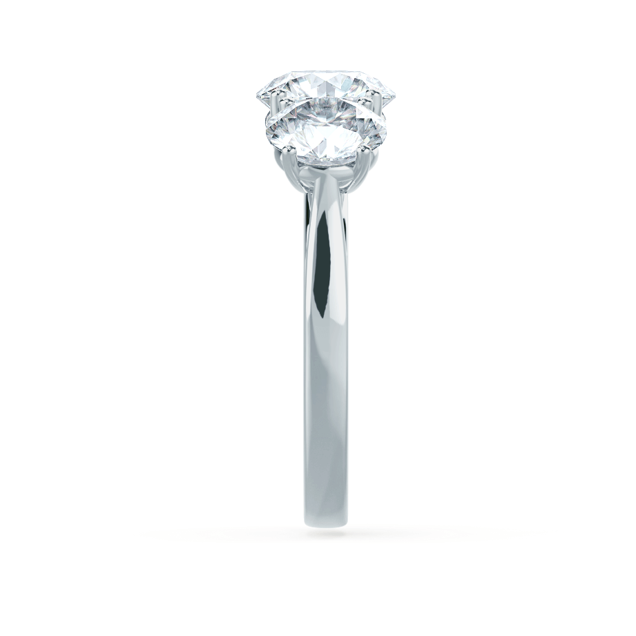 1.5 CT Round Three Stone Lab Grown Diamond Engagement Ring