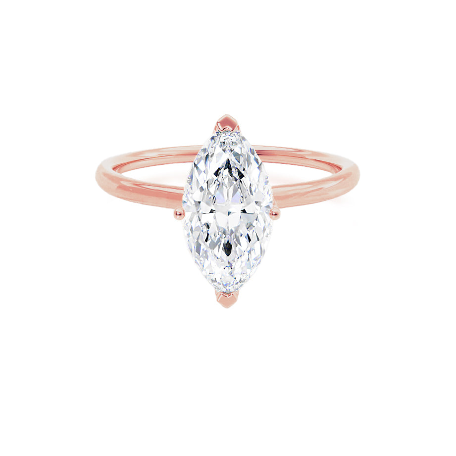 1 CT Marquise Solitaire Lab Grown Diamond Engagement Ring