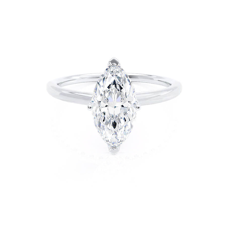 1 CT Marquise Solitaire  Lab Grown Diamond Engagement Ring
