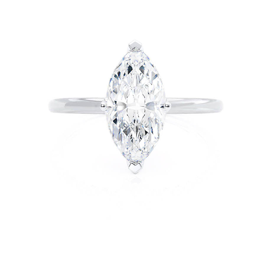 1 CT Marquise Solitaire  Lab Grown Diamond Engagement Ring