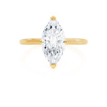 1 CT Marquise Solitaire Lab Grown Diamond Engagement Ring