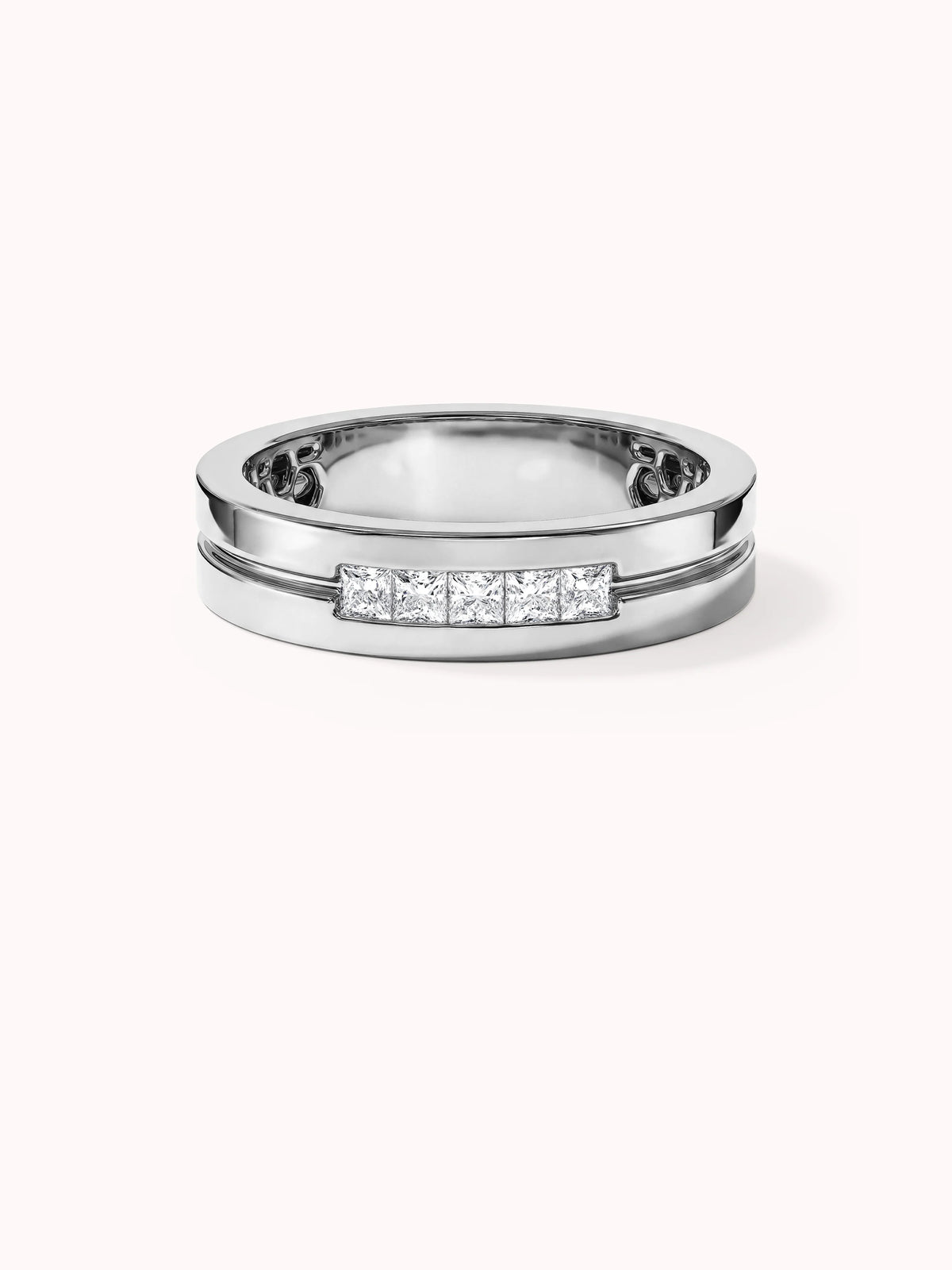 Channel Five Stone Men's Wedding Band