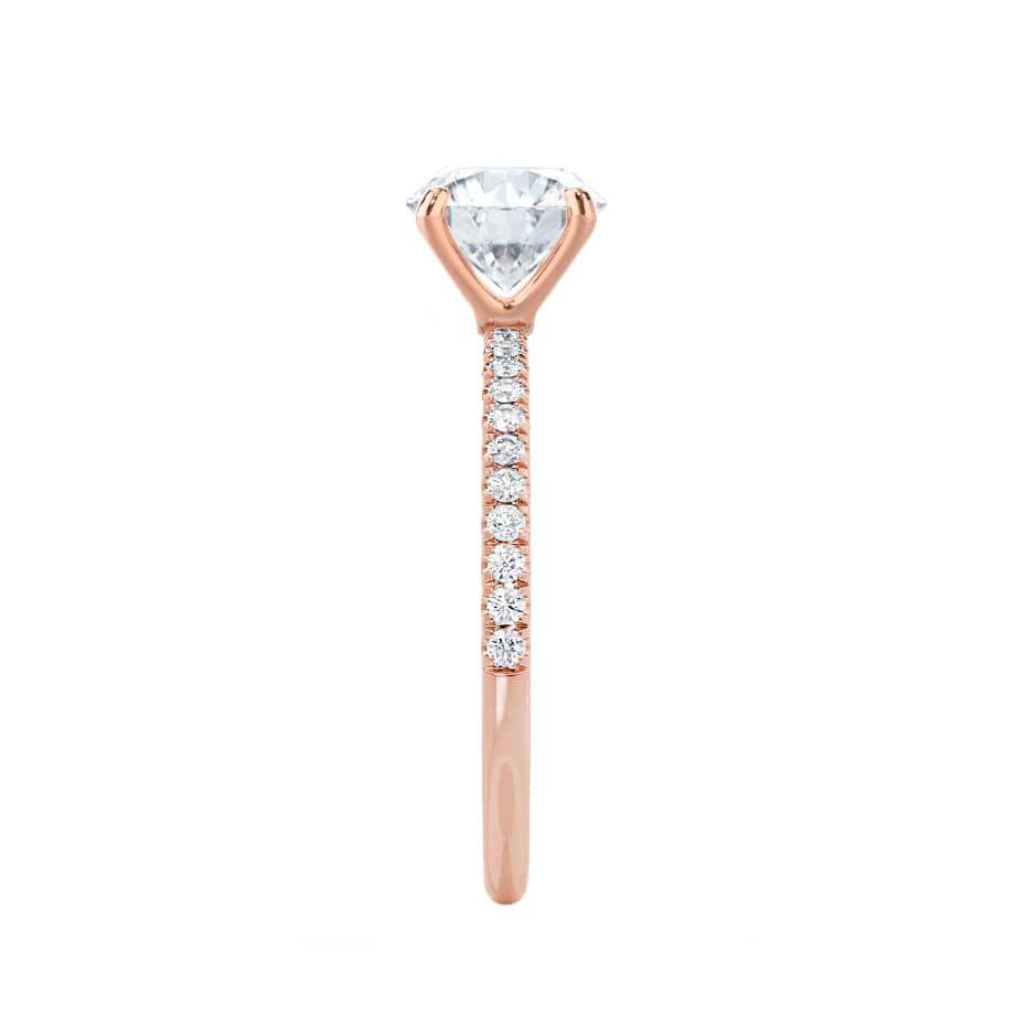 0.8 CT Cushion Pave Lab Grown Diamond Engagement Ring