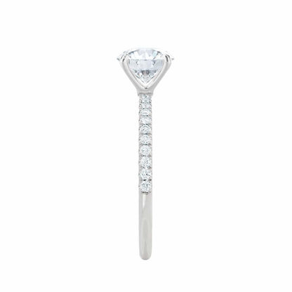 2 CT Round Pave Lab Grown Diamond Engagement Ring