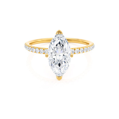 1 CT Marquise Pave Lab Grown Diamond Engagement Ring