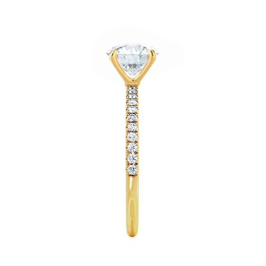 1.3 CT Cushion Pave Lab Grown Diamond Engagement Ring
