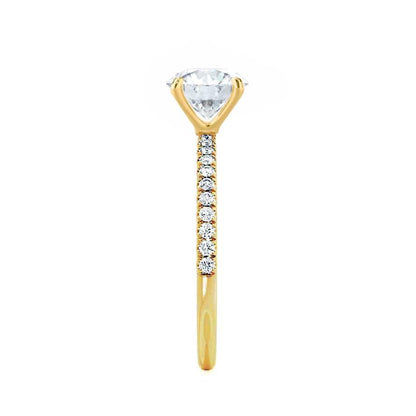 1.3 CT Cushion Pave Lab Grown Diamond Engagement Ring