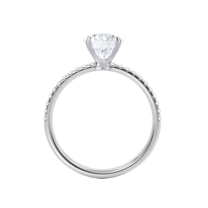 1.75 CT Elongated Cushion Pave Lab Grown Diamond Engagement Ring