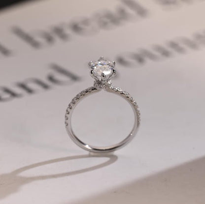 Stunning 1.0 - 2.0 CT Marquise Moissanite Engagement Ring with Pave Design 8