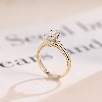 Stunning 1.0 - 2.0 CT Marquise Moissanite Engagement Ring Solitaire Style 7