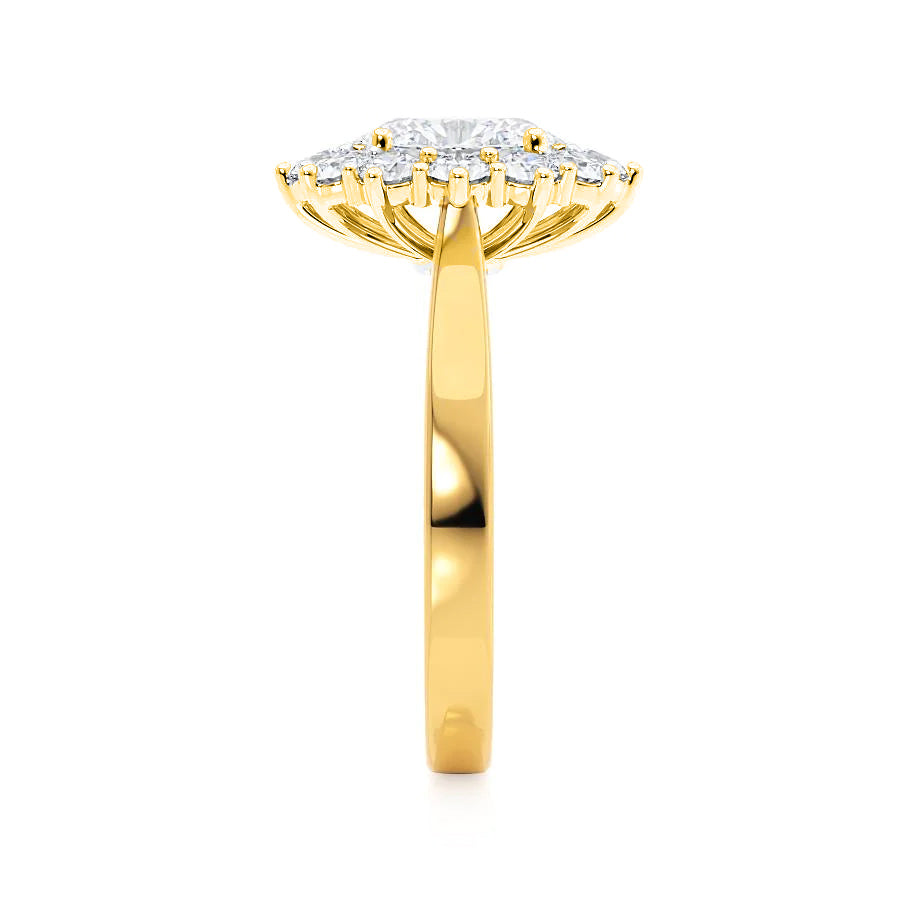 2.1 CT Oval Halo Lab Grown Diamond Engagement Ring