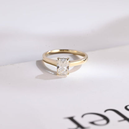 Stunning 1.5 - 2.5 CT Cushion Moissanite Engagement Ring with Hidden Halo Design 1