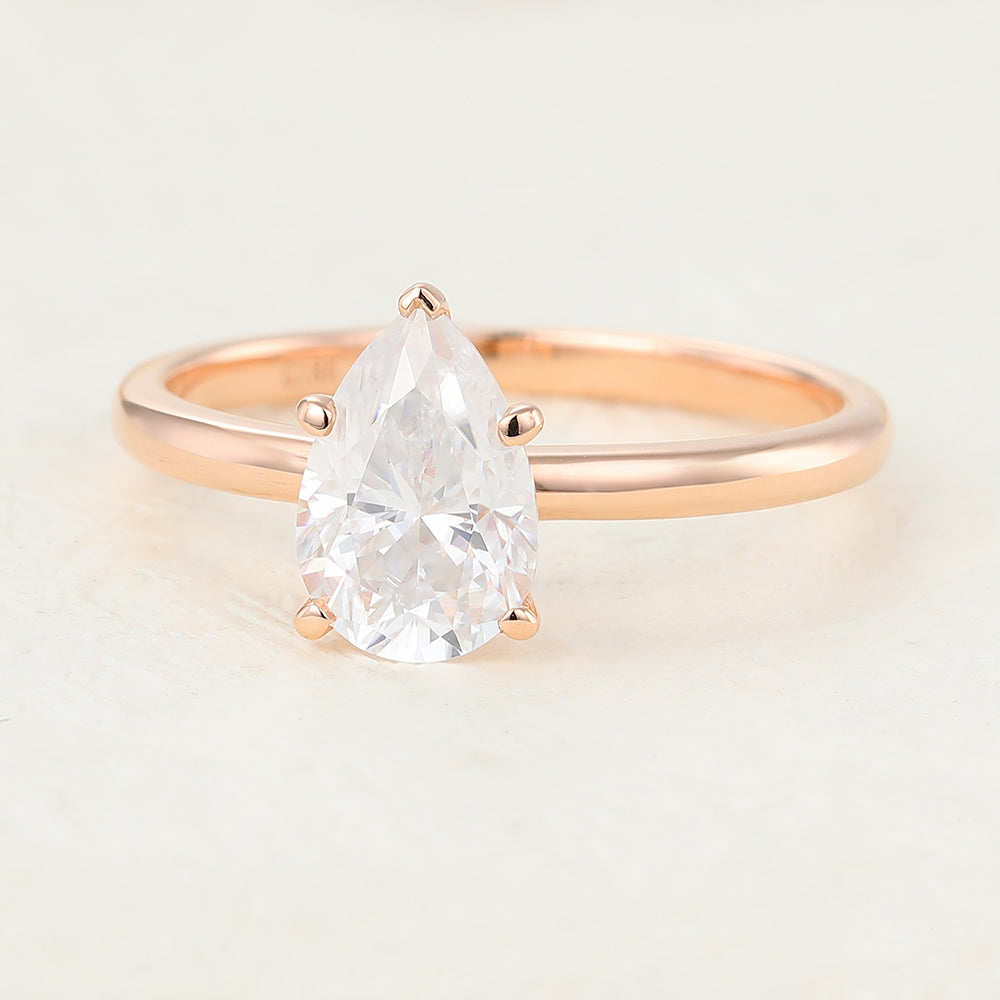 1.5 CT Pear Solitaire Lab-Grown Diamond Engagement Ring