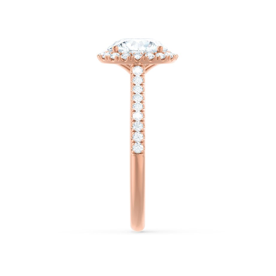 1 CT Round Halo & Pave Lab Grown Diamond Engagement Ring